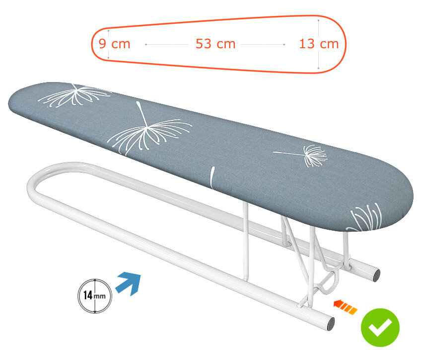 Szary rękawnik do prasowania rękawów i nogawek