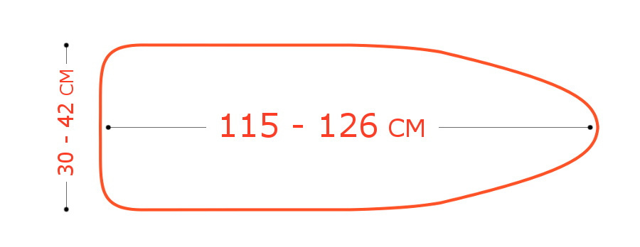 Pokrowiec na deskę o wymiarach 120x42